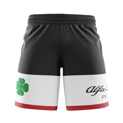 Fórmula 1 - Short - Alfa Romeo - preto e branco